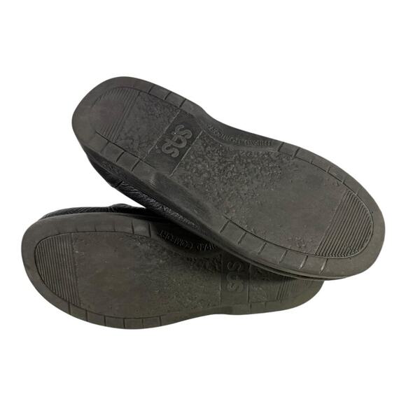 SAS Bout Time Shoes Men’s Size 8.5 M Black Leather Moc Toe Lace Up Comfort - Picture 8 of 8